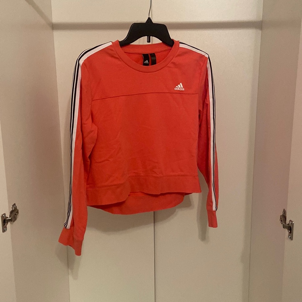 Women’s Adidas Orange Crew Neck, size small